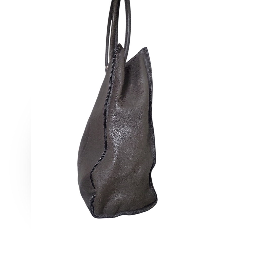 Rebecca Minkoff Large Saffiano Leather Silvertone Hardware Forest Green Tote Bag - Picture 2 of 10